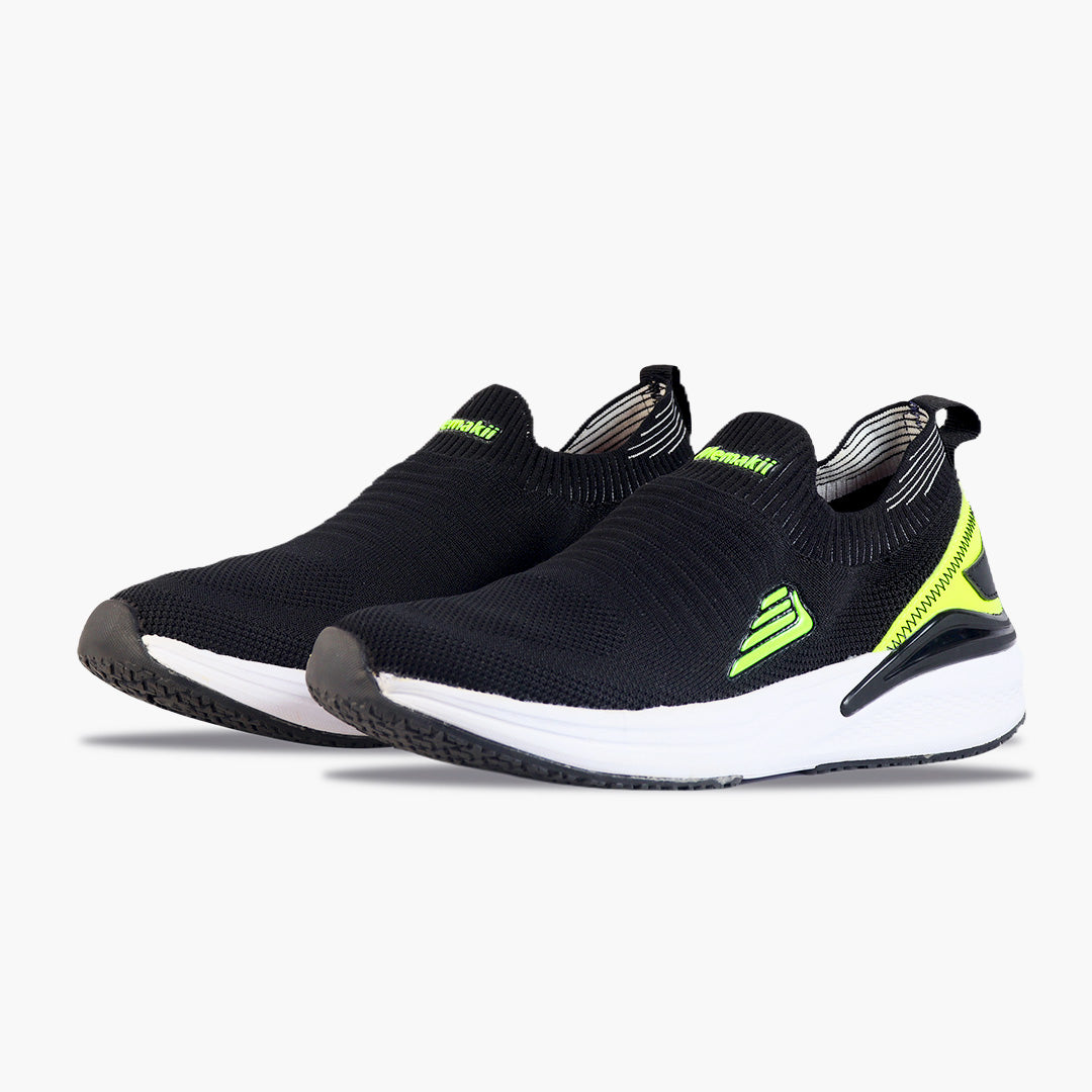 LazyStudd GO FLOW Black Slip-Ons